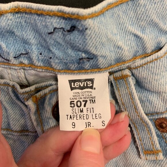 Levi's Thrasher Jorts Jean Shorts Denim Distressed Cutoffs 12th tribe light wash - Picture 14 of 15